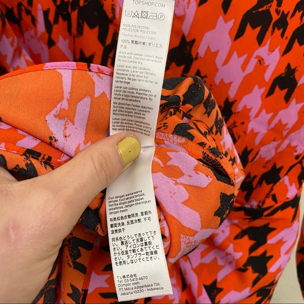Topshop Houndstooth Patterned Dress - Picture 11 of 11